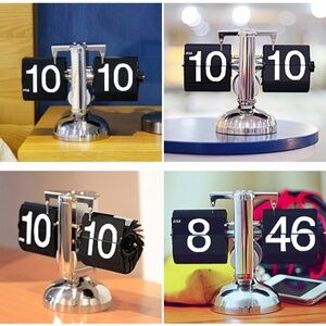 Digital Flip Down Clock, Retro Minimalist Mechanical Auto Flip Desk Clock for Ho